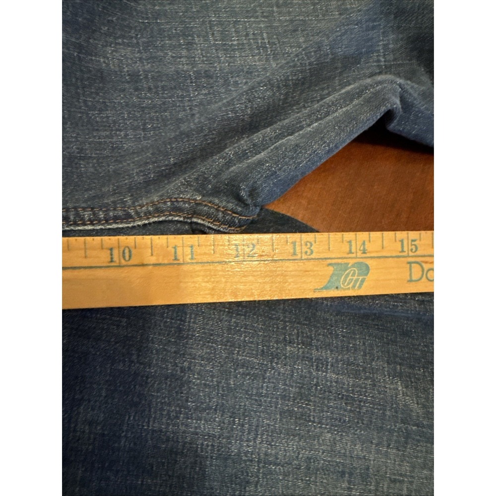 Chico's So Slimming Girlfriend Jeans 0.5R US 6 Patchwork Slim Ankle Blue - Picture 7 of 10